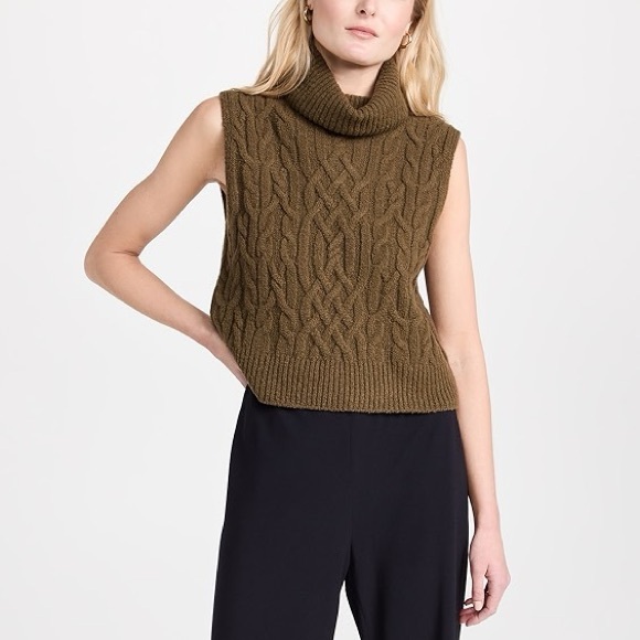 Vince Twisted Cable Shell Top
